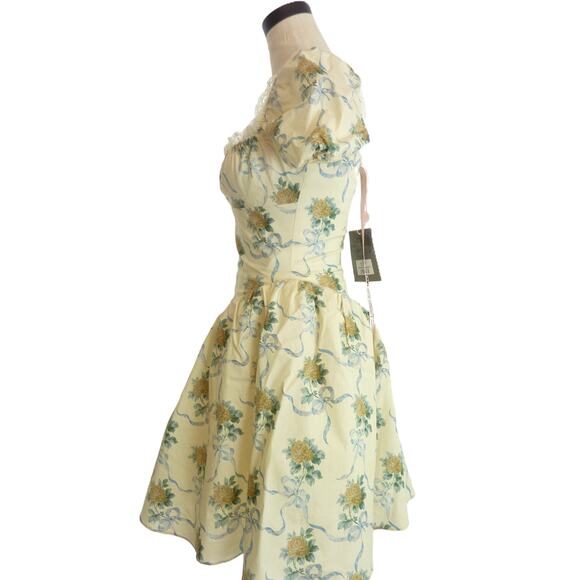 NWT House of CB Rosie Floral Dress Size S Rosie Puff Sleeve Cotton Mini Sundress - Picture 5 of 9